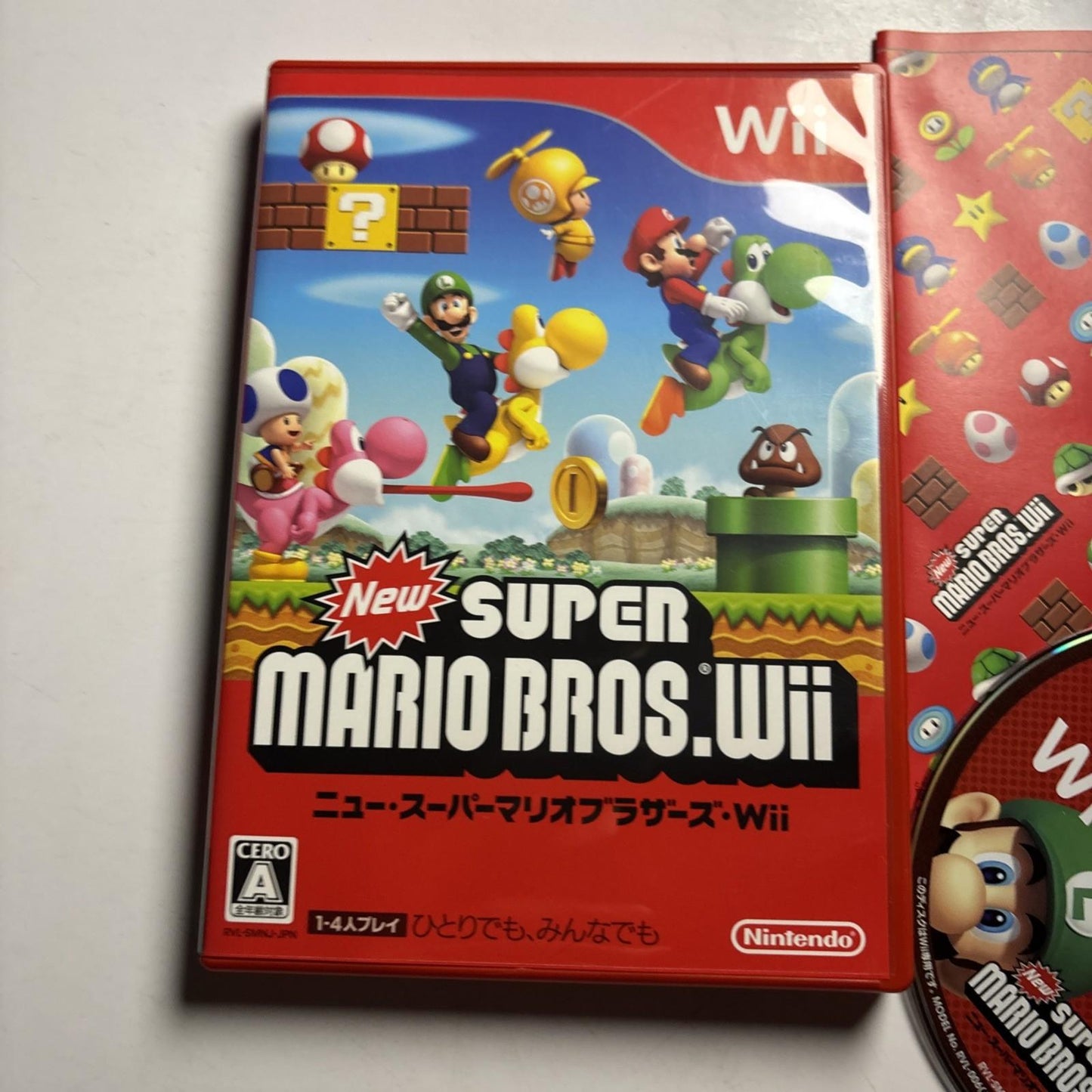 New Super Mario Bros Nintendo Wii NTSC-J JAPAN Game Complete