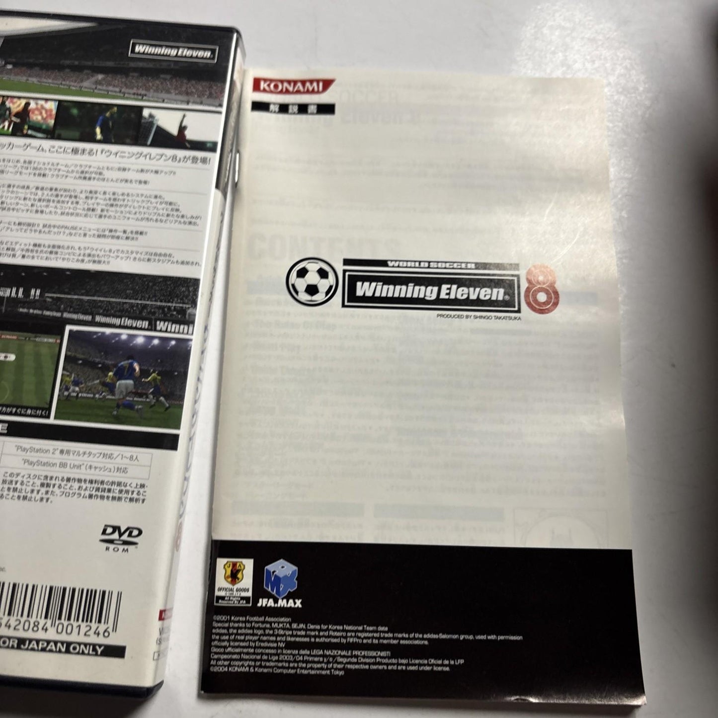 World Soccer Winning Eleven 8 PS2 Sony PlayStation NTSC-J JAPAN Game Complete