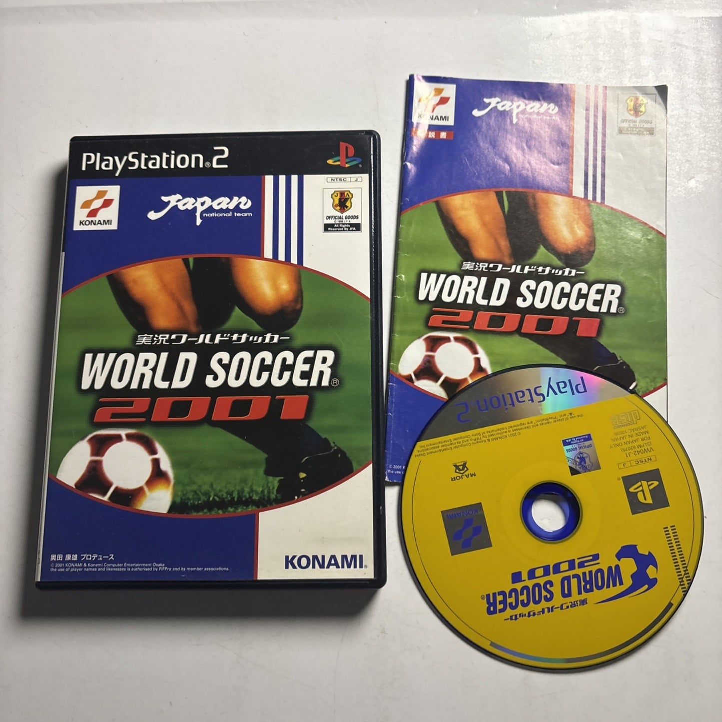Jikkyou World Soccer 2001 PS2 Sony PlayStation NTSC-J JAPAN Game Complete