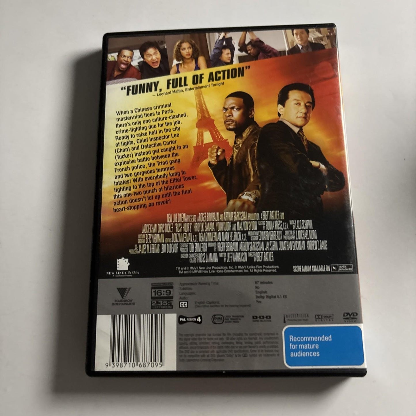 Rush Hour 3 (DVD, 2007) Jackie Chan, Chris Tucker Region 4 NEW