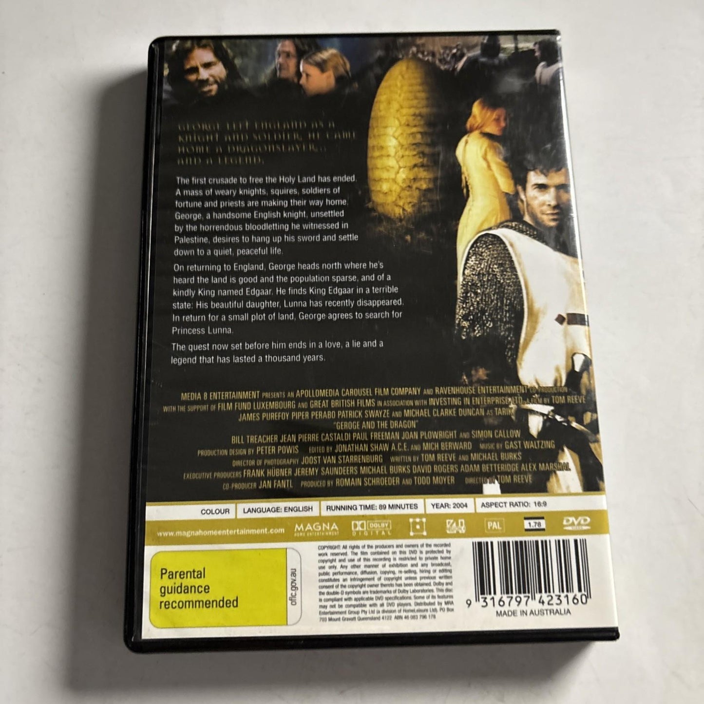 George And The Dragon (DVD, 2004) James Purefoy, Patrick Swayze Region 4 NEW