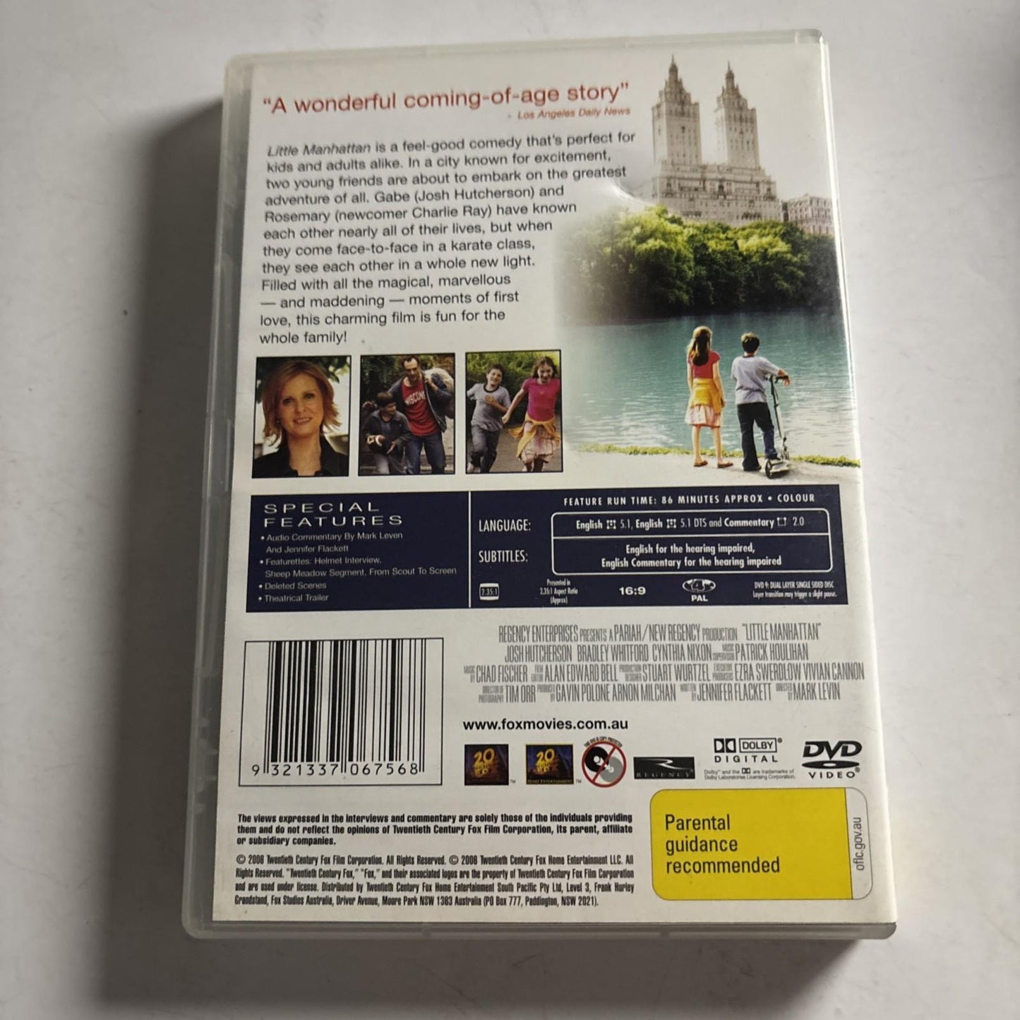 Little Manhattan (DVD, 2005) Cynthia Nixon Region 4 NEW