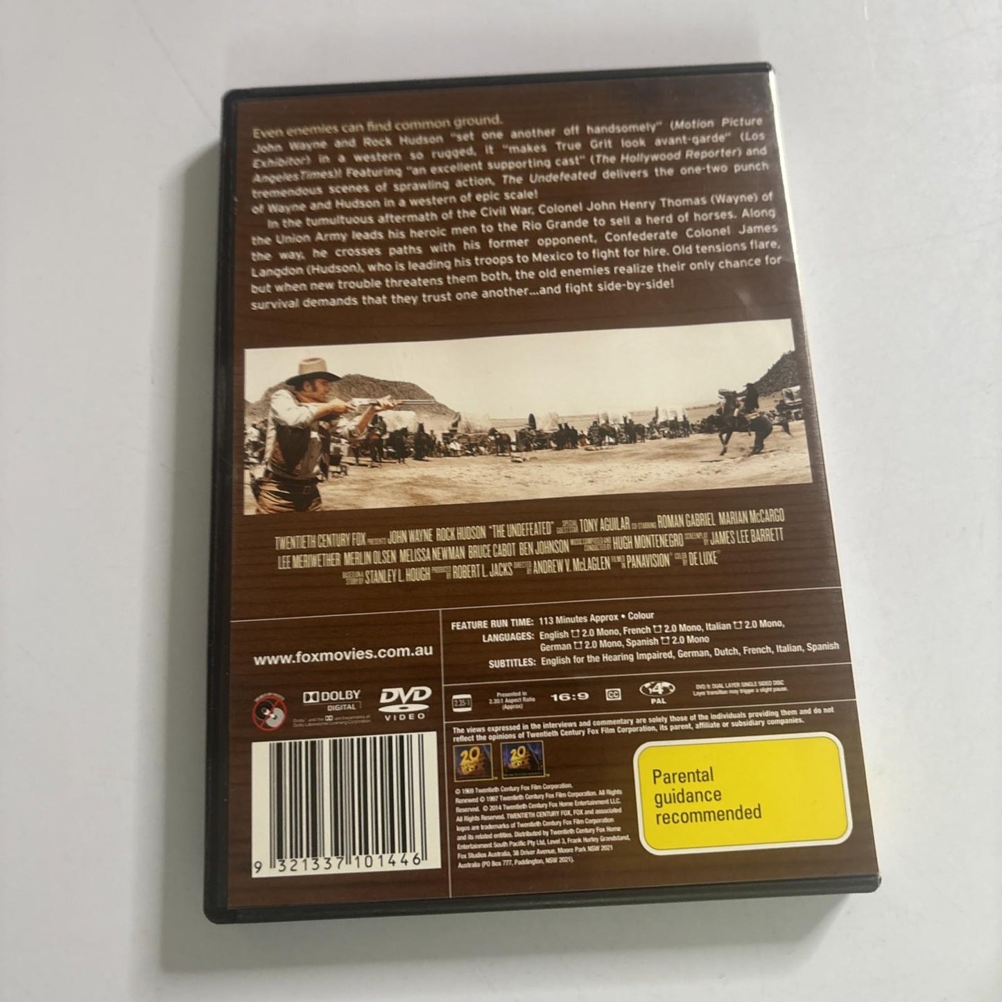 Undefeated (DVD, 2003) John Wayne, Rock Hudson Region 4 NEW