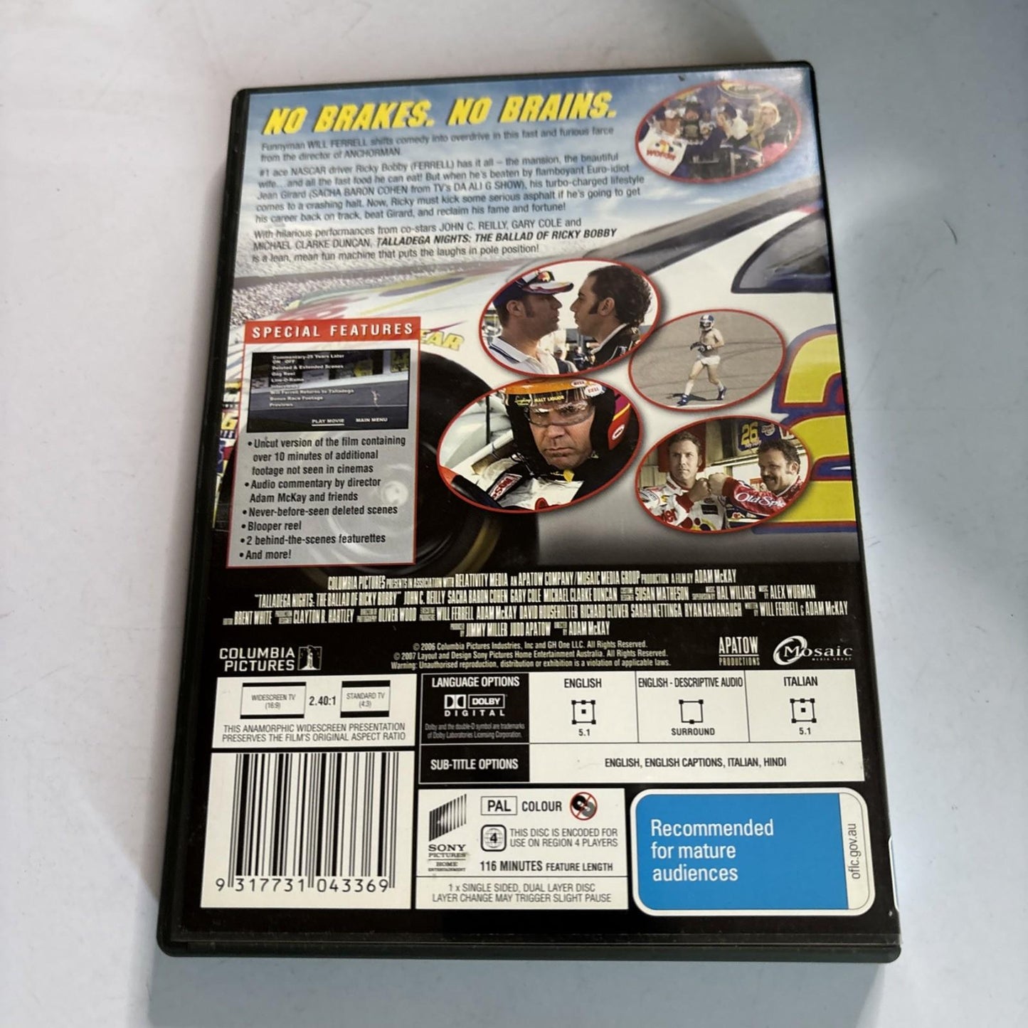 Talladega Nights - The Ballad of Ricky Bobby (DVD, 2006) Region 4 NEW