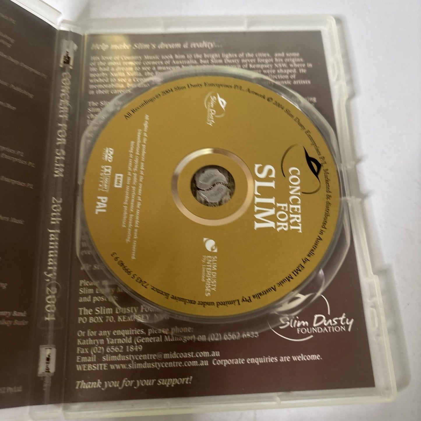 Concert For Slim Dusty (DVD, 2004) All Regions