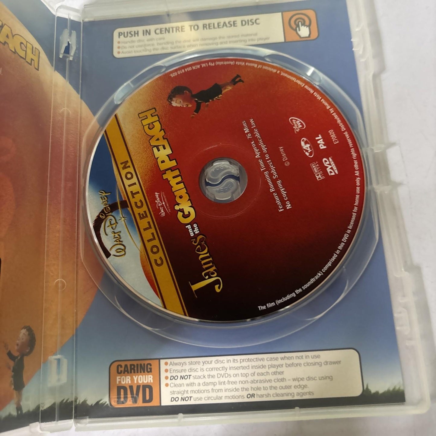 James and the Giant Peach (DVD, 1996) Disney Region 4