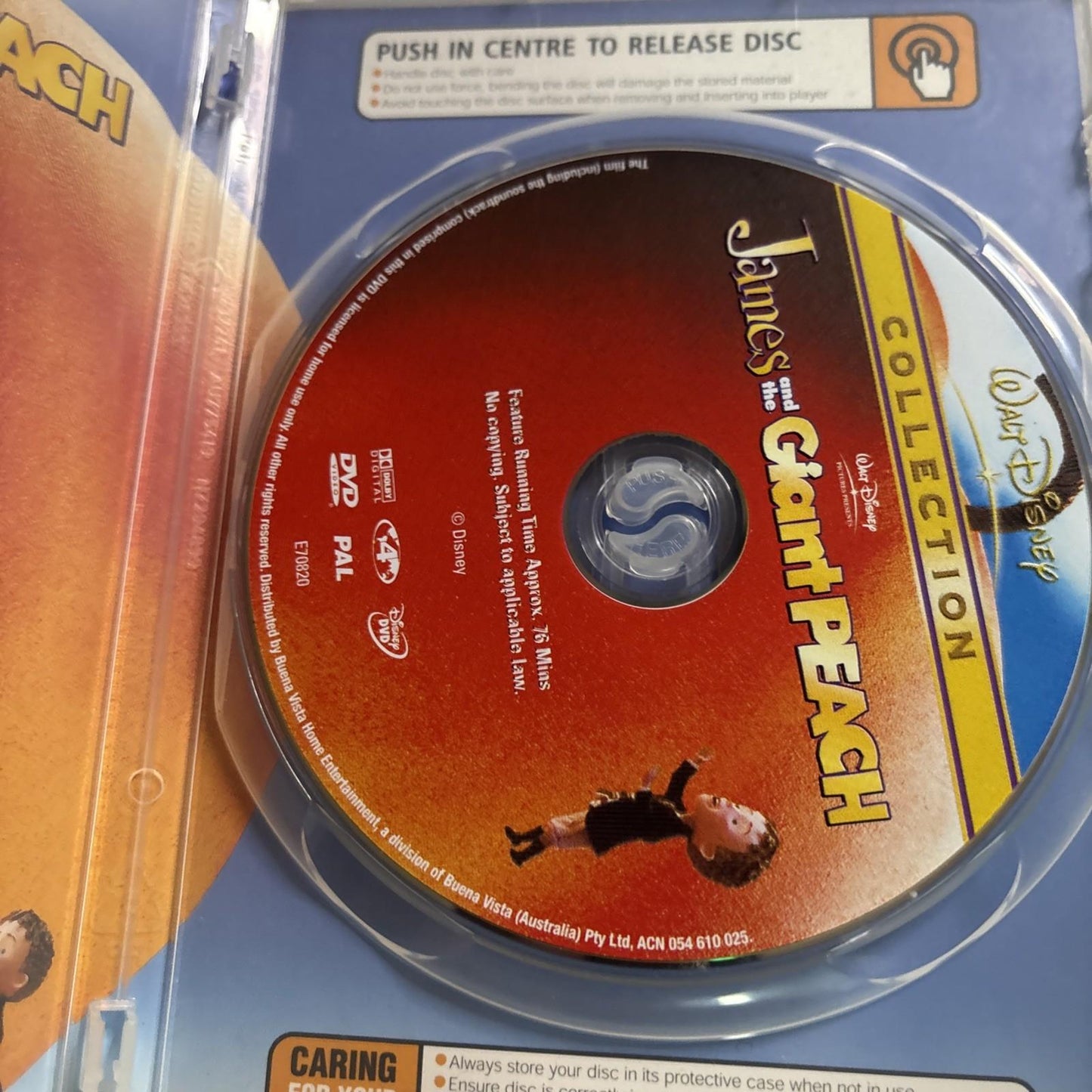 James and the Giant Peach (DVD, 1996) Disney Region 4