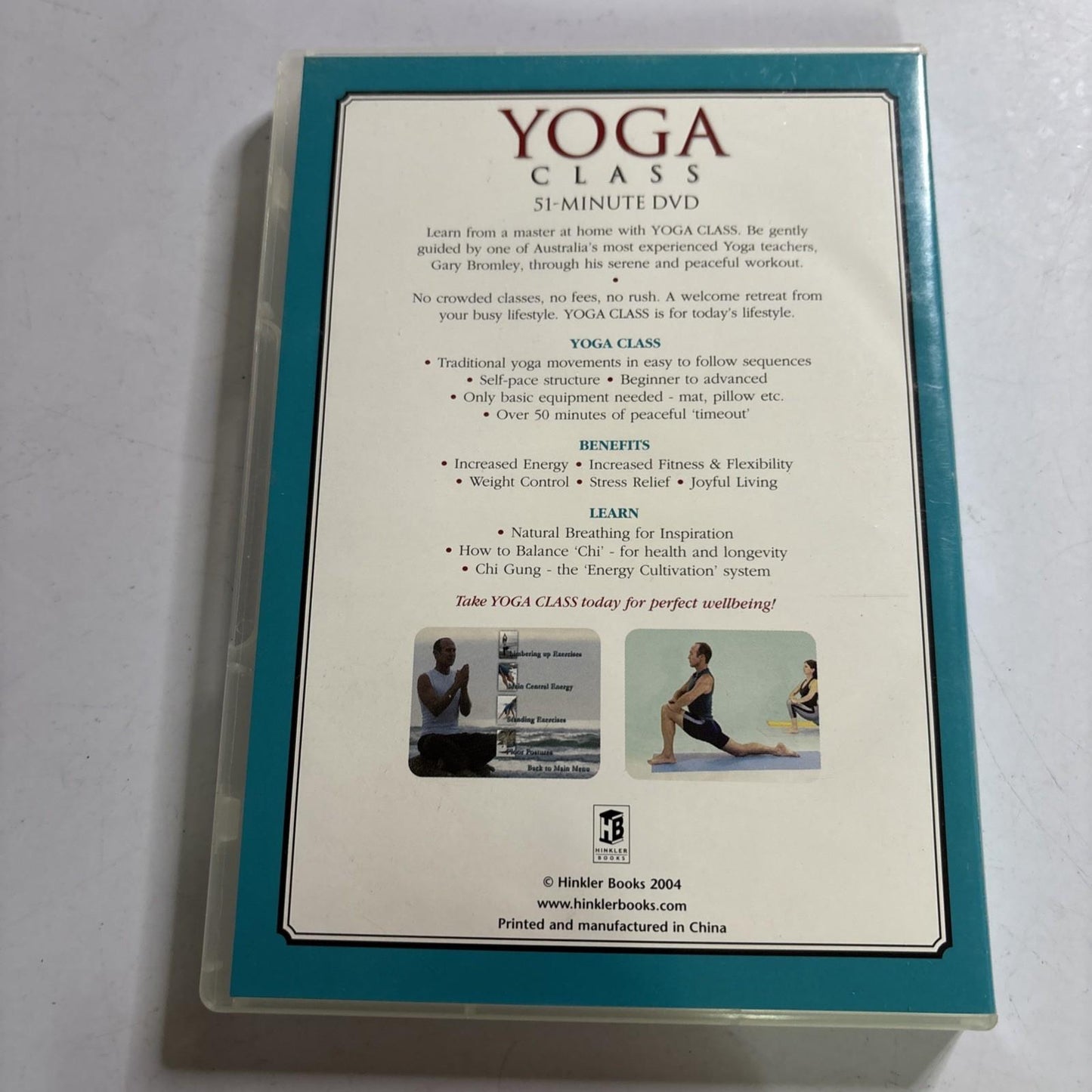 Yoga Class By Gary Bromley (DVD, 2004) All Regions NEW