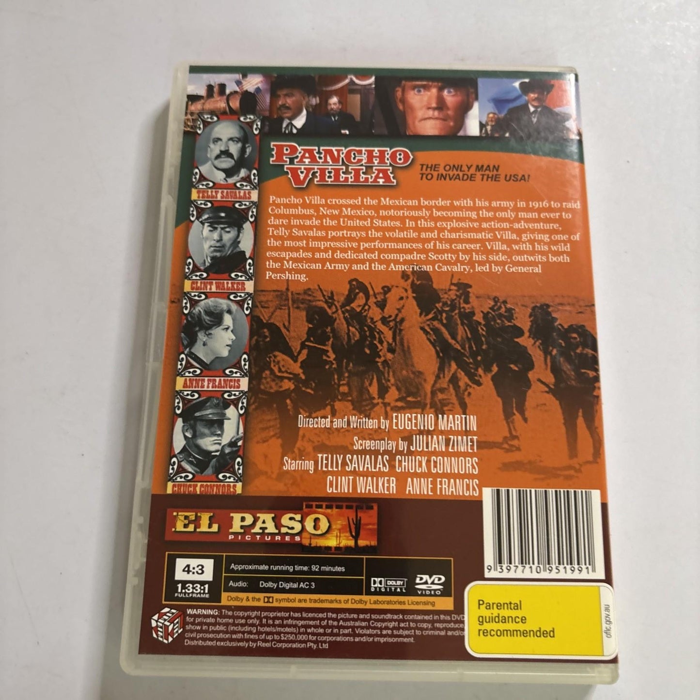 Pancho Villa (DVD, 1972) Telly Savalas, Chuck Connors, All Regions NEW