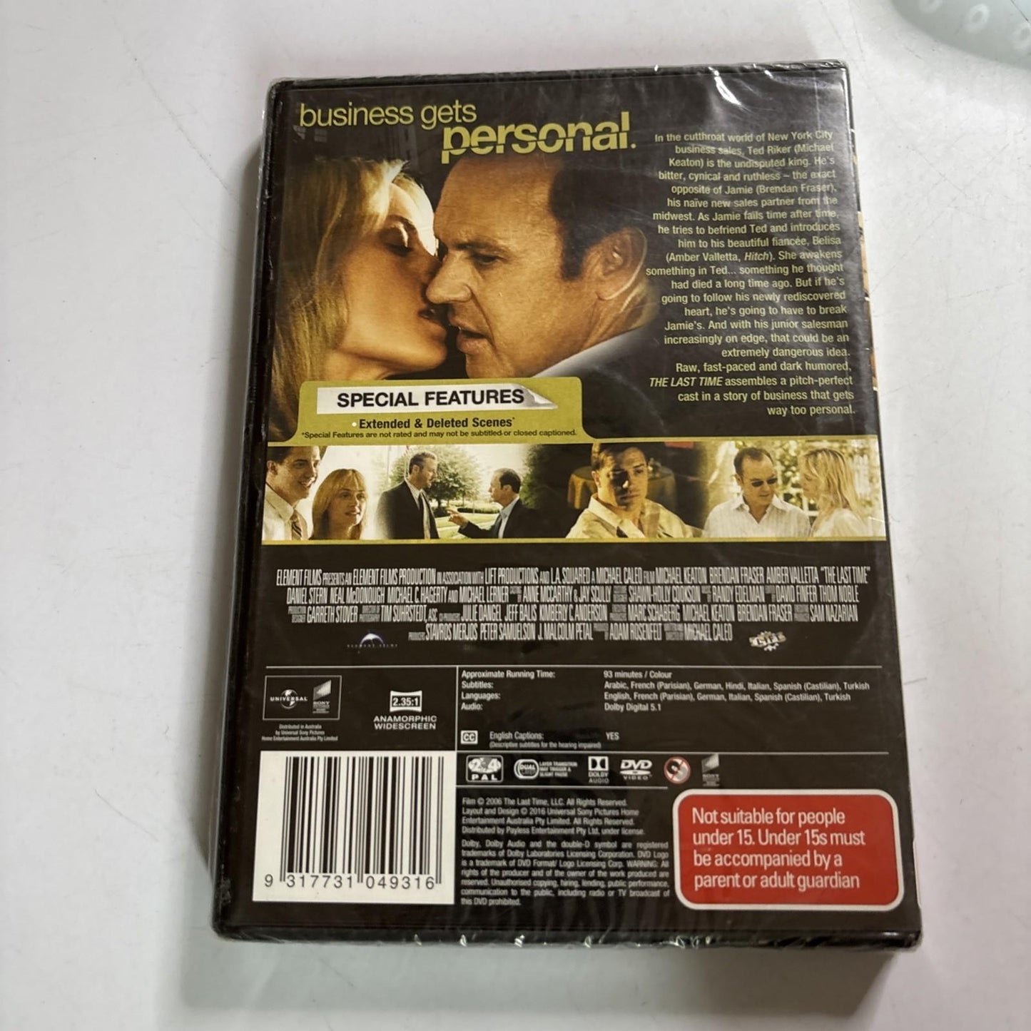 The Last Time (DVD, 2006) Michael Keaton, Brenden Fraser Region 4,2 *New Sealed*