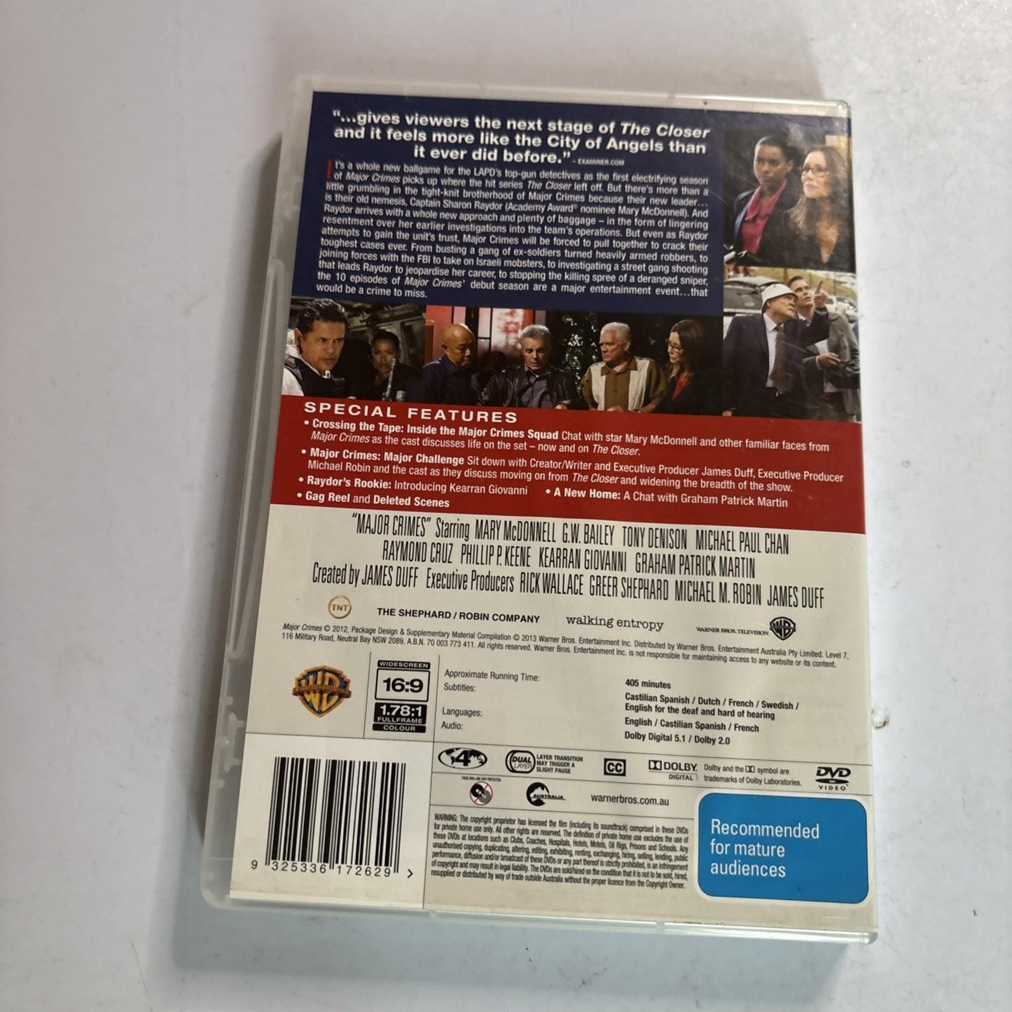 Major Crimes : Season 1 (DVD, 2012) Region 4 NEW