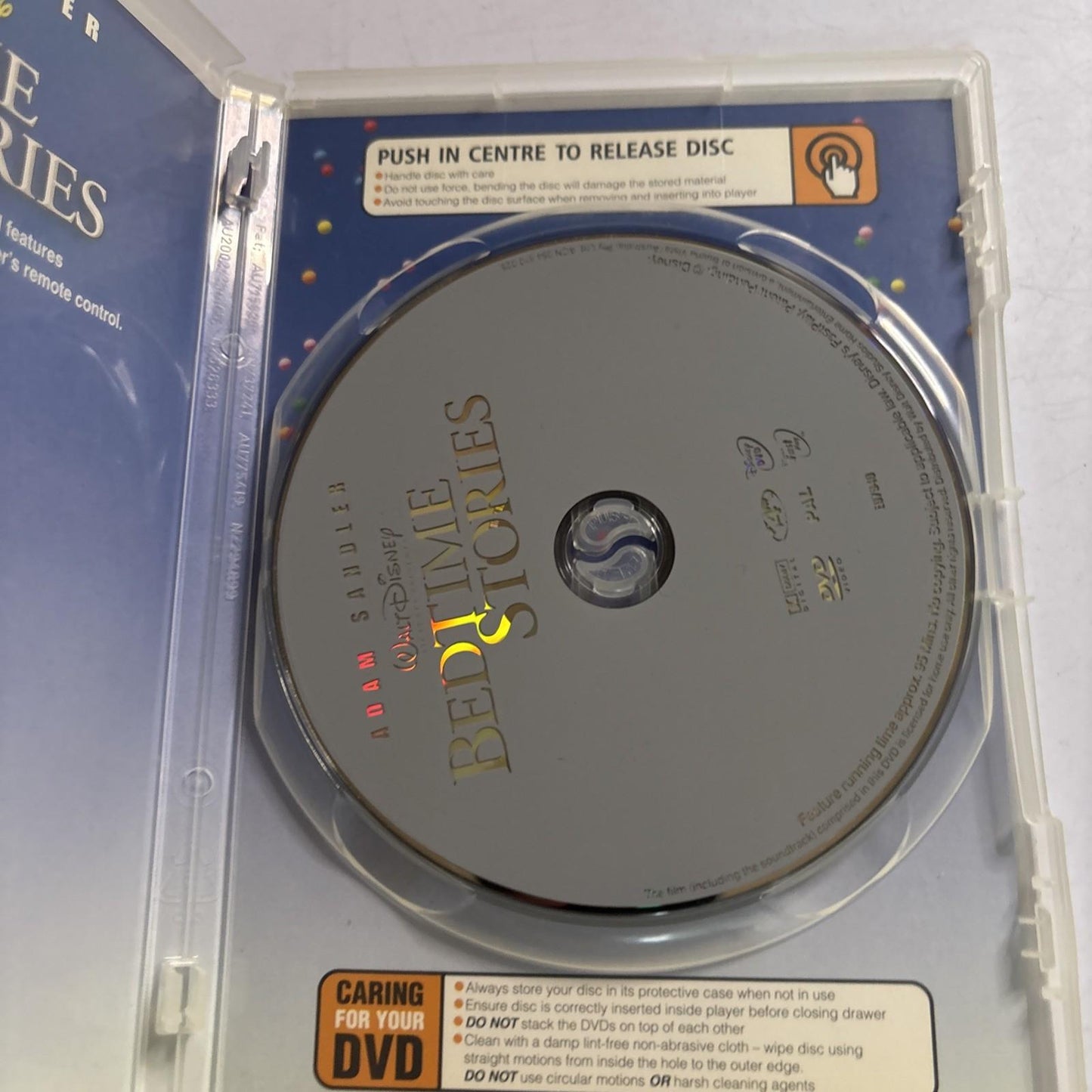 Bedtime Stories (DVD, 2008) Adam Sandler Region 4