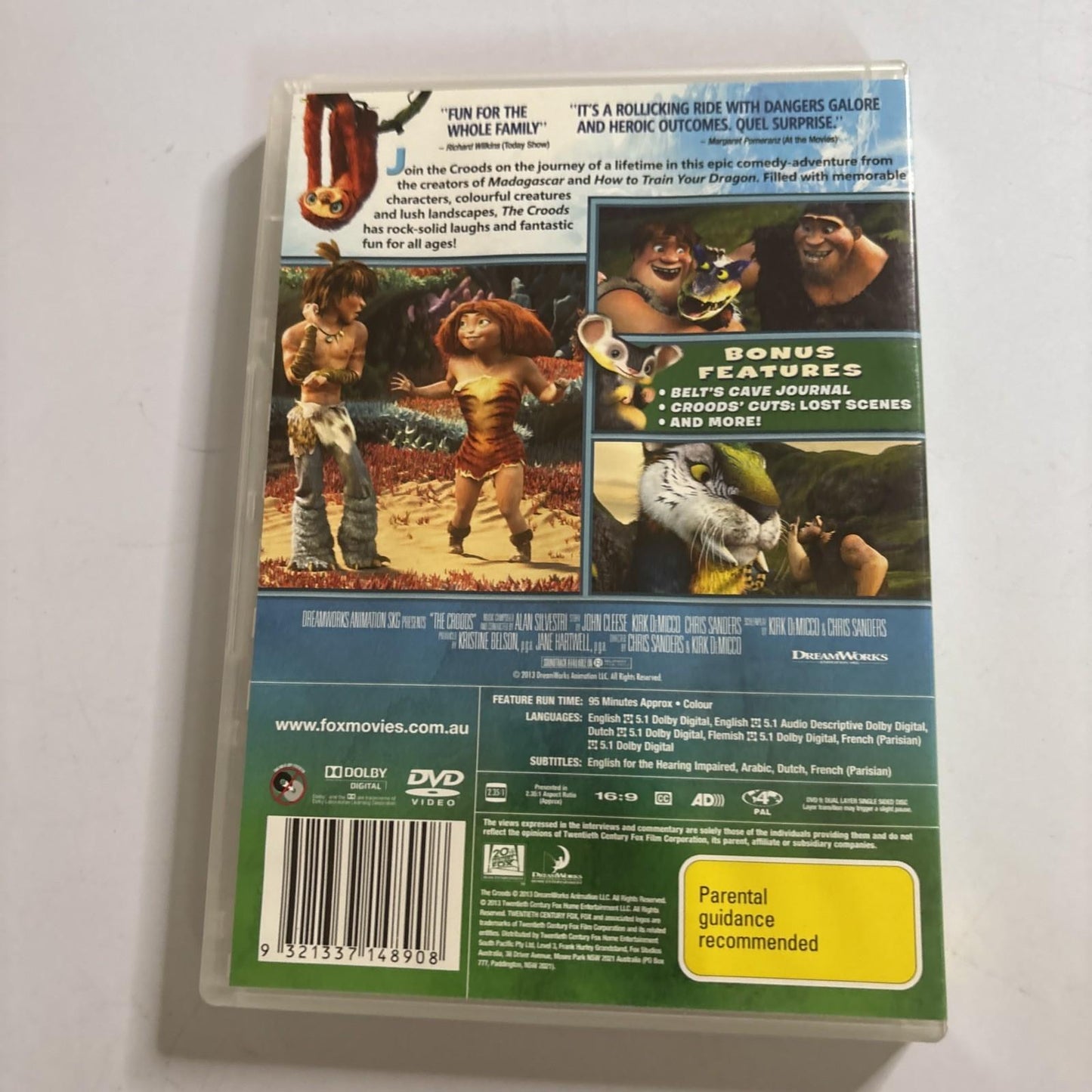 The Croods (DVD, 2013) Emma Stone, Nicholas Cage Region 4 NEW