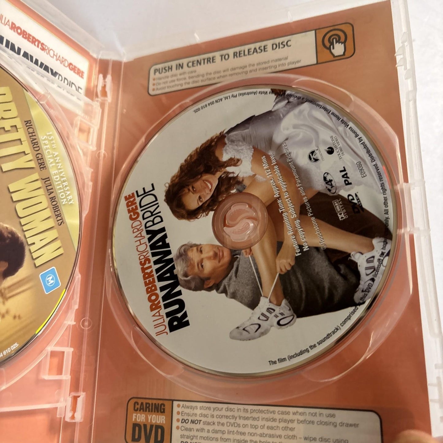 Pretty Woman / Runaway Bride (DVD, 1990) Julia Roberts Region 4