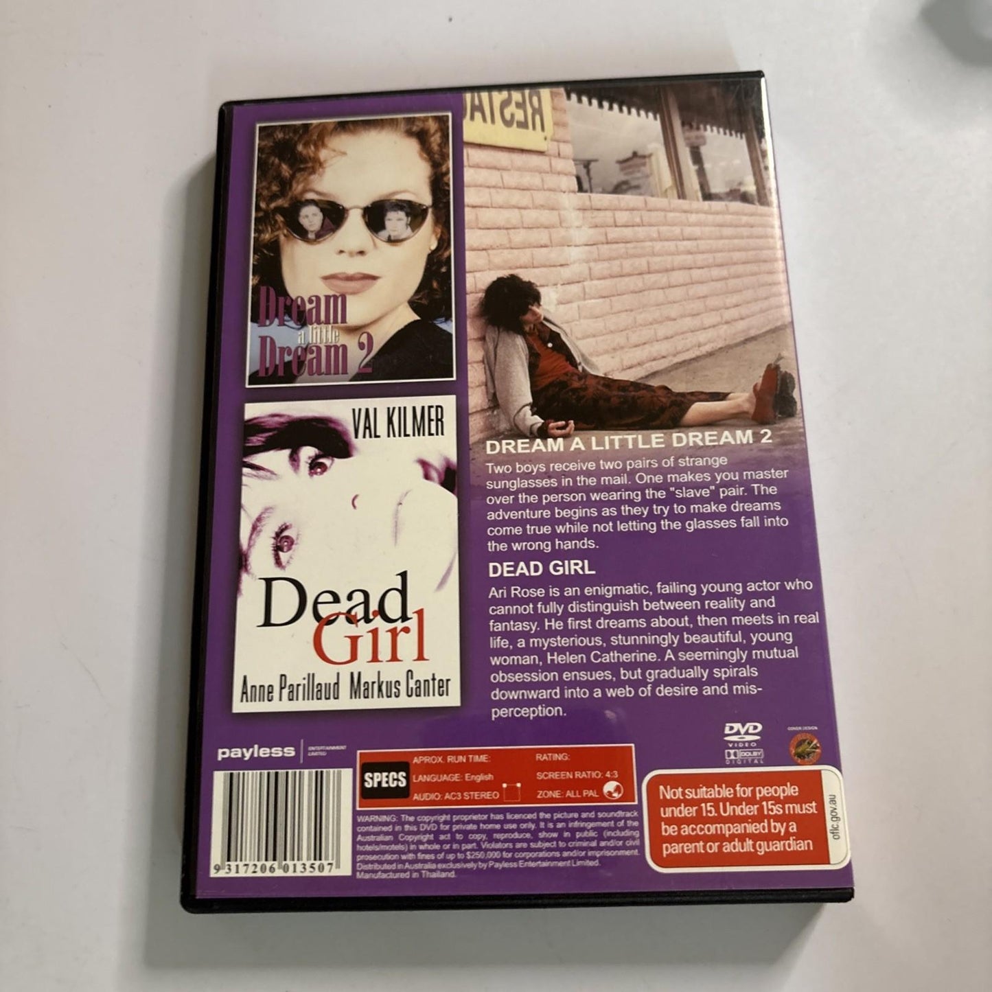 Dream A Little Dream 2 / Dead Girl DVD All Regions Val Kilmer NEW