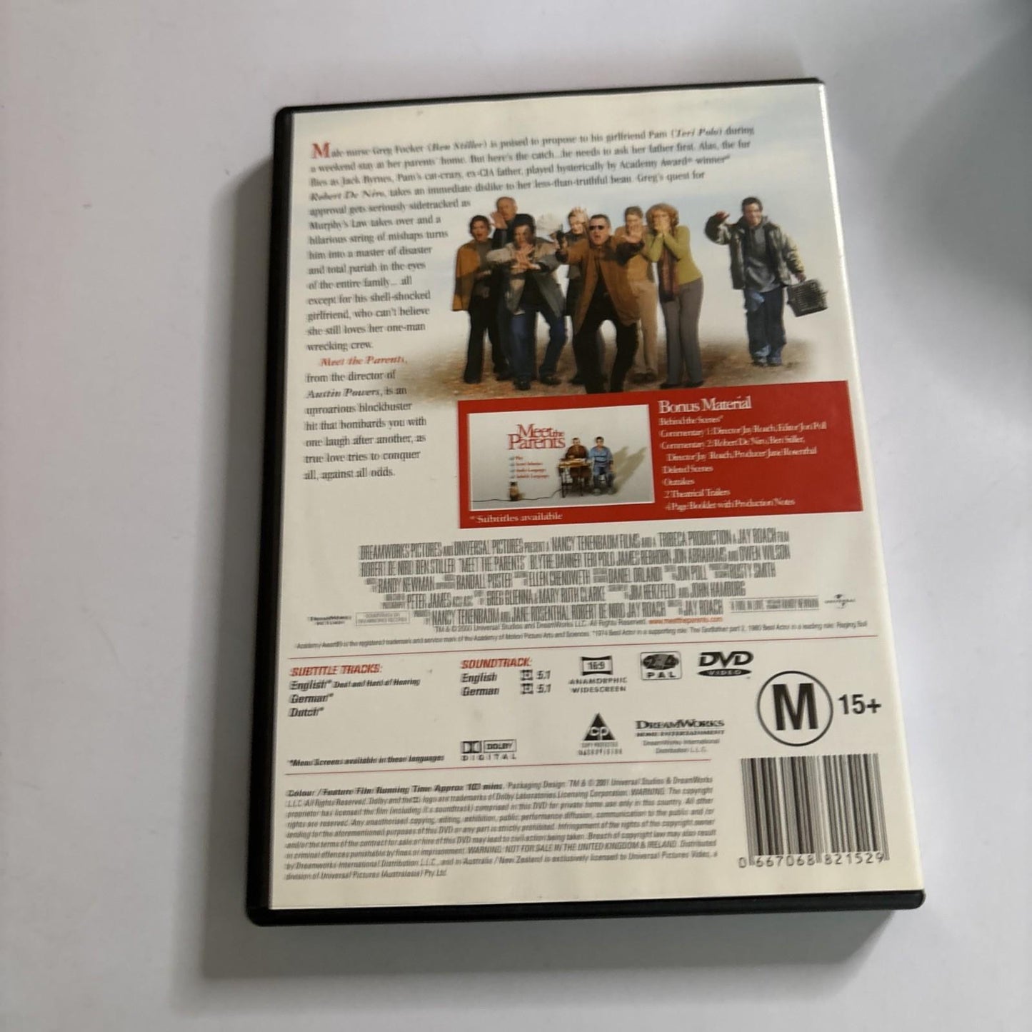 Meet the Parents (DVD, 2000) Robert De Niro, Ben Stiller Region 4,2 NEW