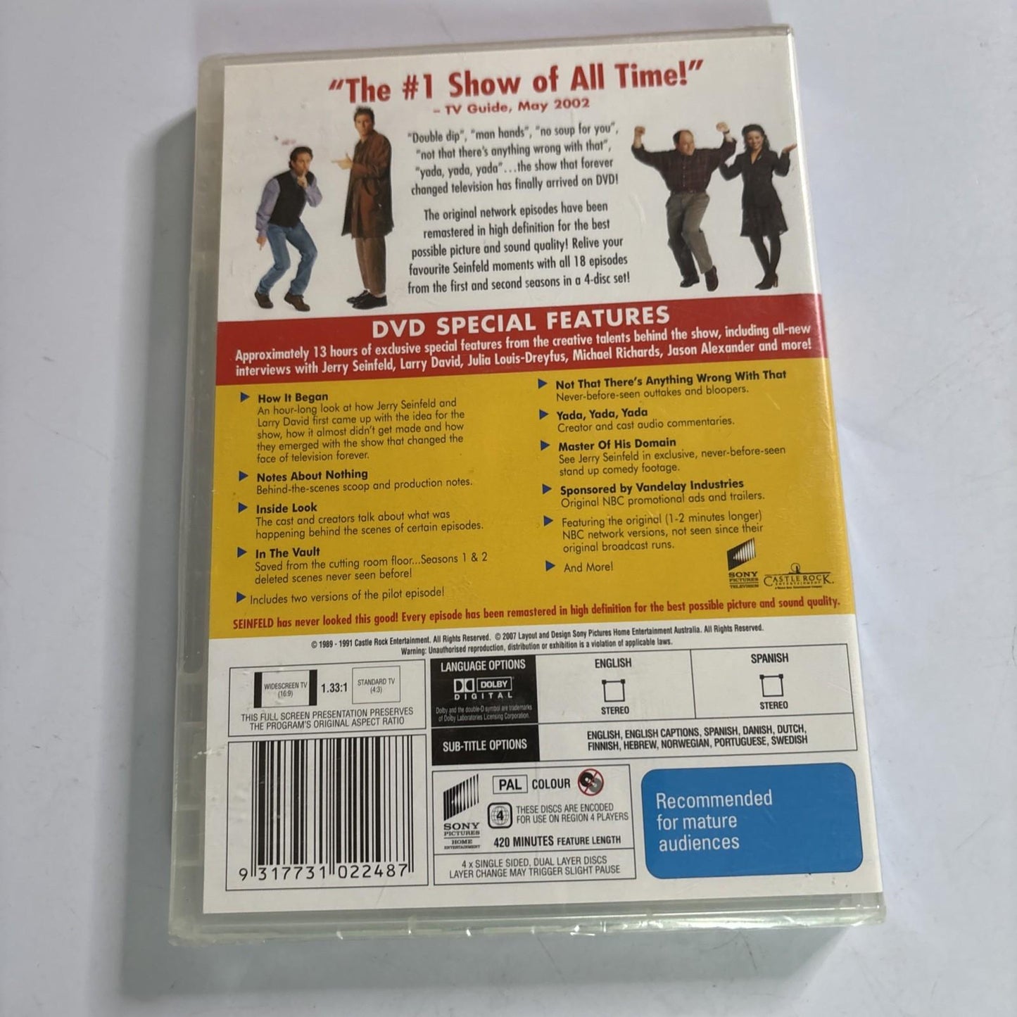 Seinfeld : Season 1 & 2 (DVD, 1990) Region 4 *New Sealed*