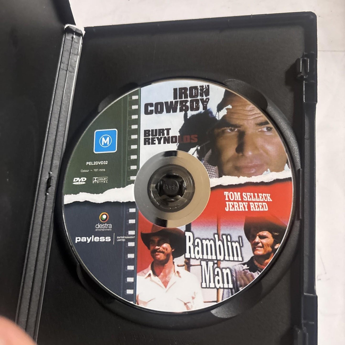 Iron Cowboy / Ramblin' Man (DVD, 2009) Burt Reynolds, Tom Selleck All Regions