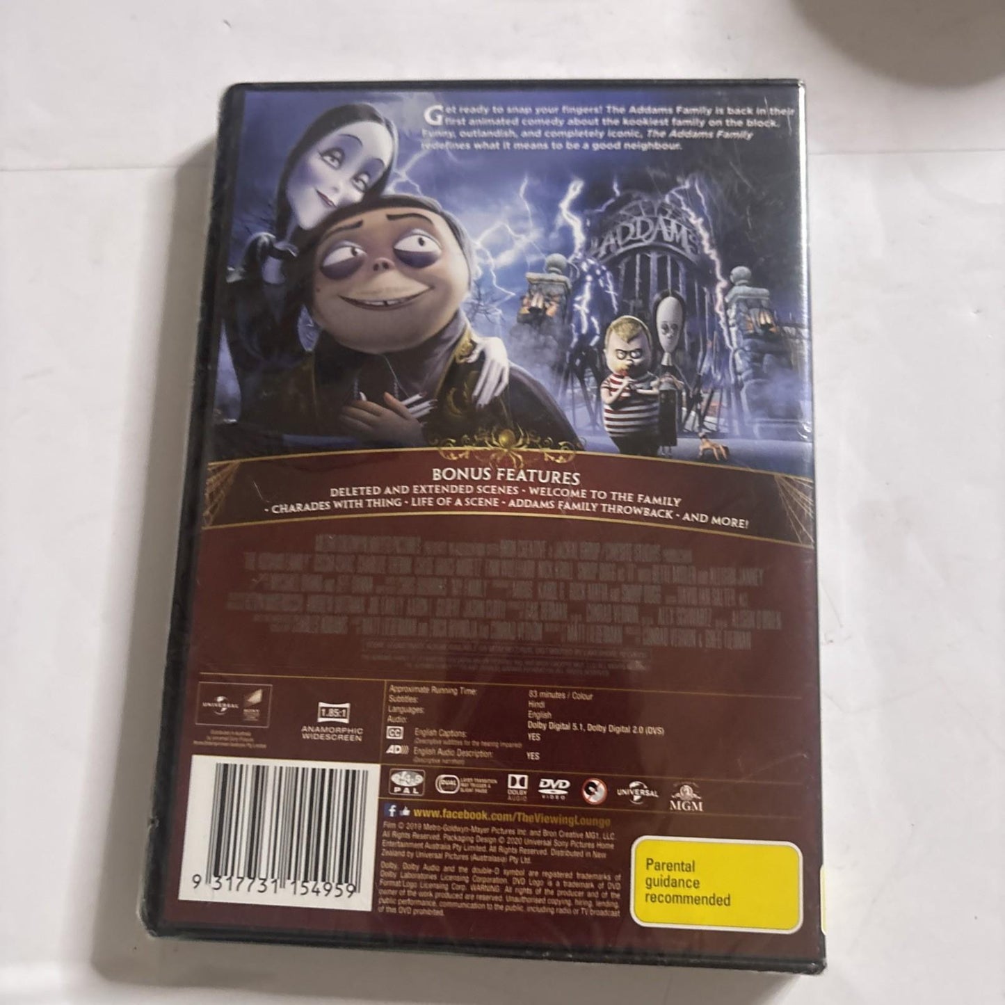 The Addams Family (DVD, 2019) Region 4,2 *New Sealed*