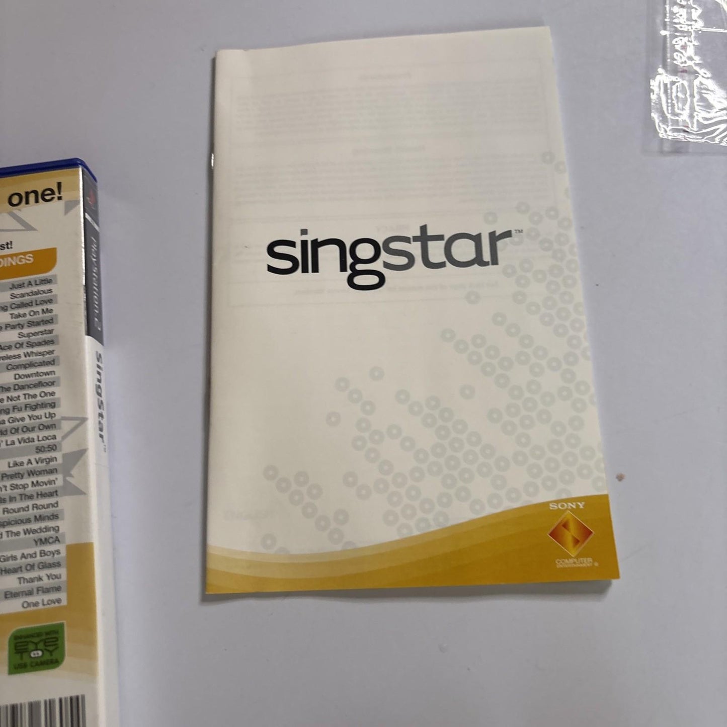Singstar Sony PlayStation 2 PS2 Manual PAL