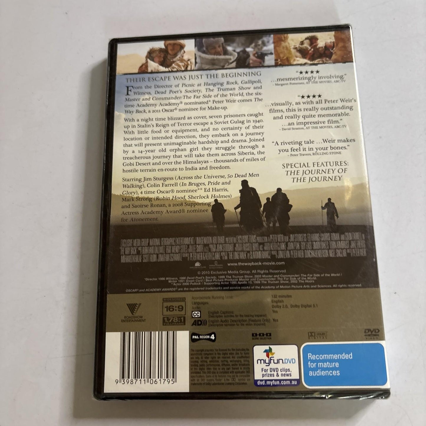The Way Back (DVD, 2010) Colin Farrell Region 4 *New Sealed*