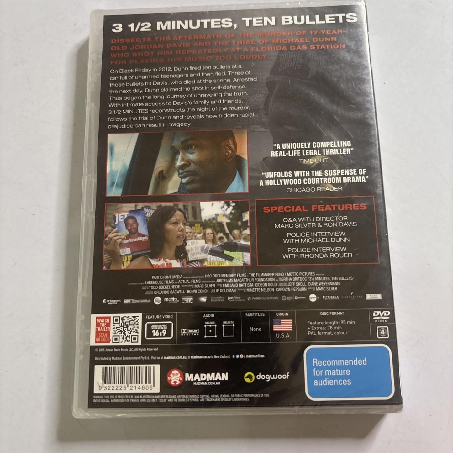 3 1/2 Minutes, 10 Bullets (DVD, 2015) Region 4 *New Sealed*