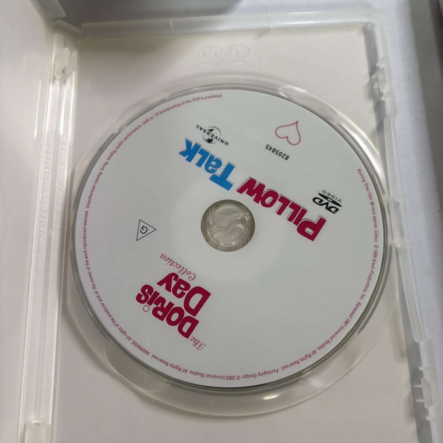 Doris Day: Pillow Talk / Lover Come Back /Send Me Flowers (DVD, 2000) Region 4,2