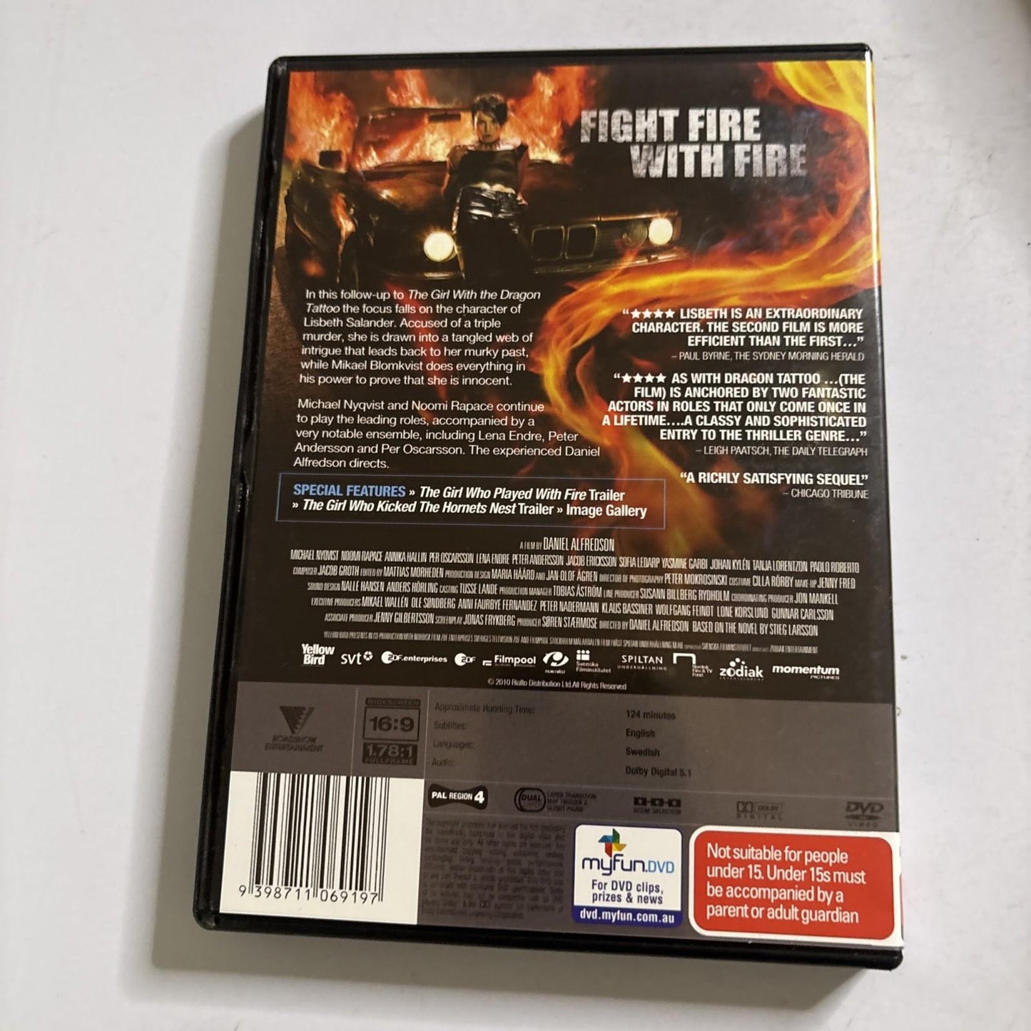The Girl Who Played with Fire (DVD, 2009) Swedish Version Region 4 NEW