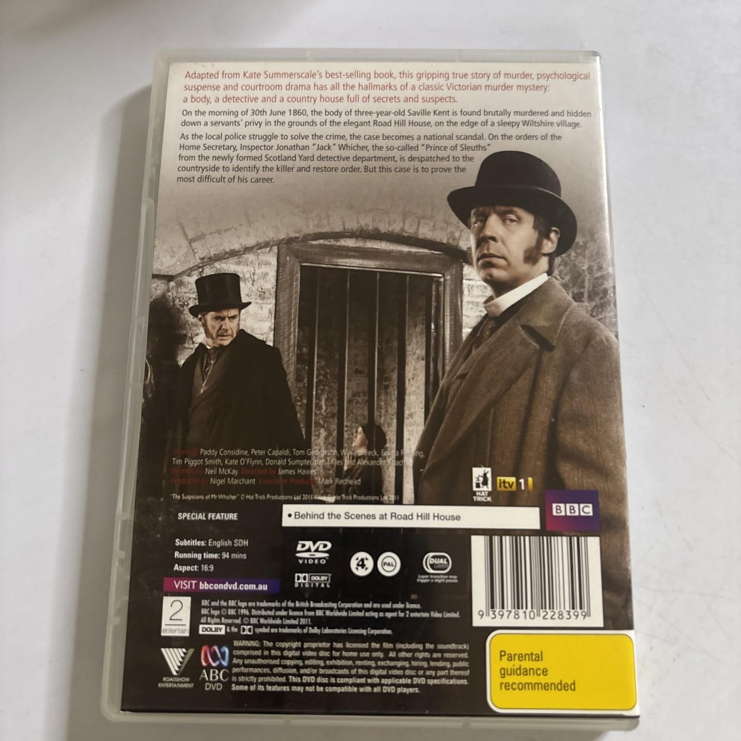 The Suspicions of Mr. Whicher (DVD, 2011) Paddy Considine Region 4 NEW