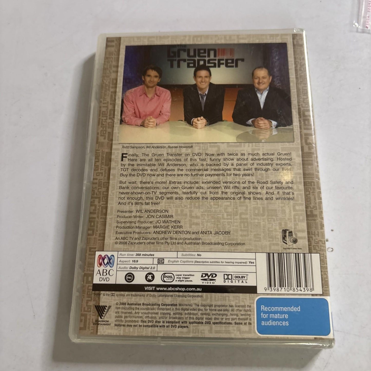The Gruen Transfer (DVD, 2008) Wil Anderson Region 4 *New Sealed*