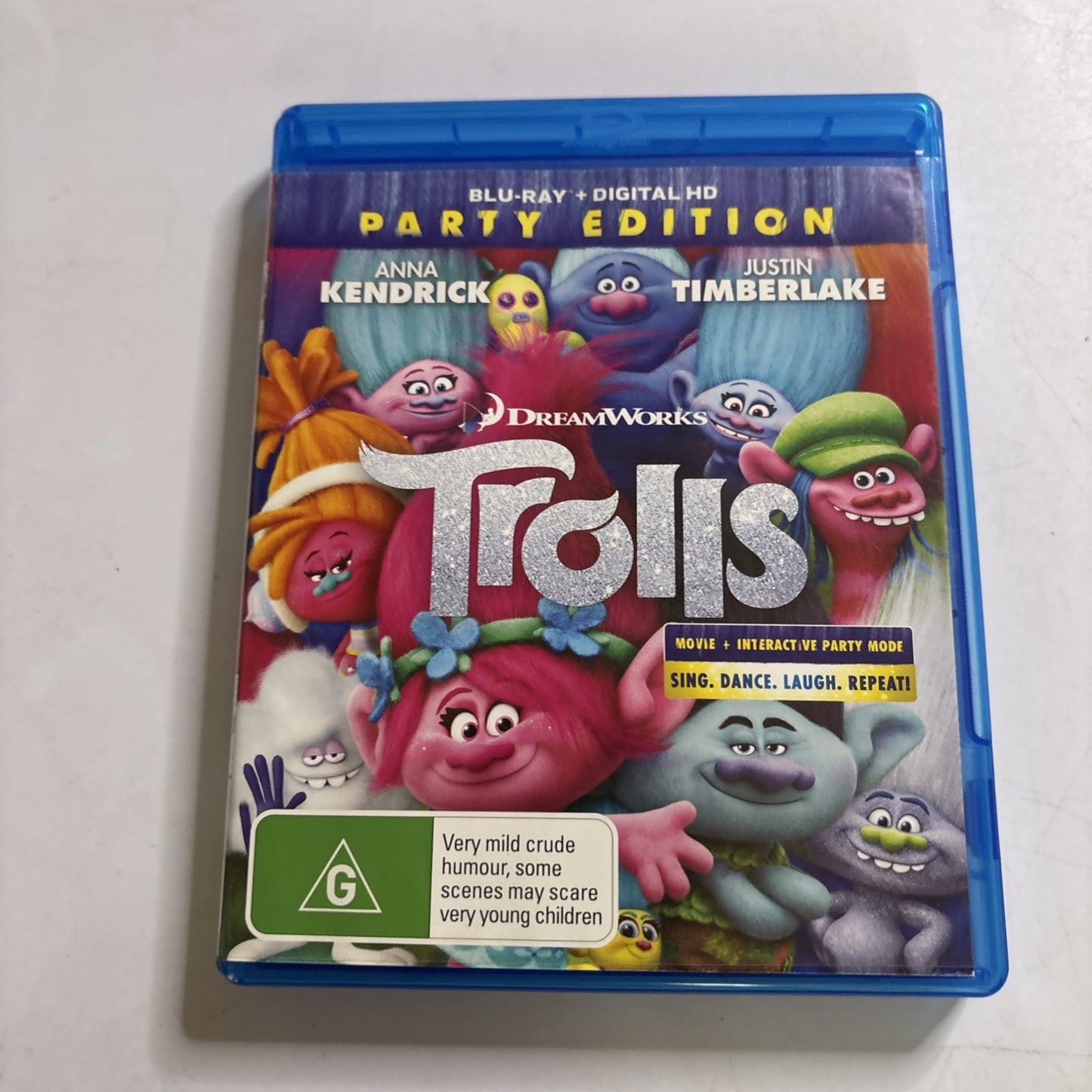 Trolls - Party Edition (Blu-ray, 2016) Justin Timberlake Region B