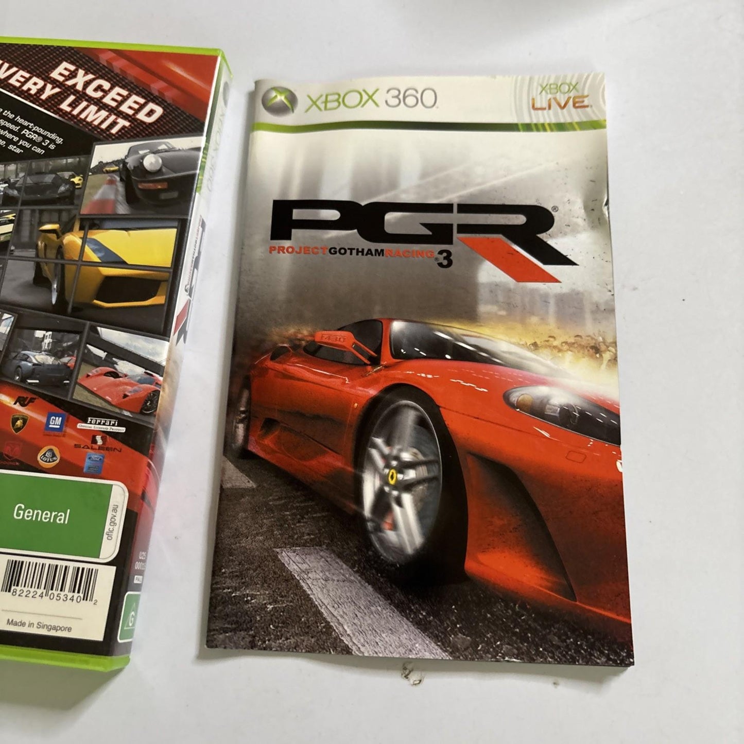 PGR Project Gotham Racing 3 Xbox 360 PAL Complete With Manual PAL