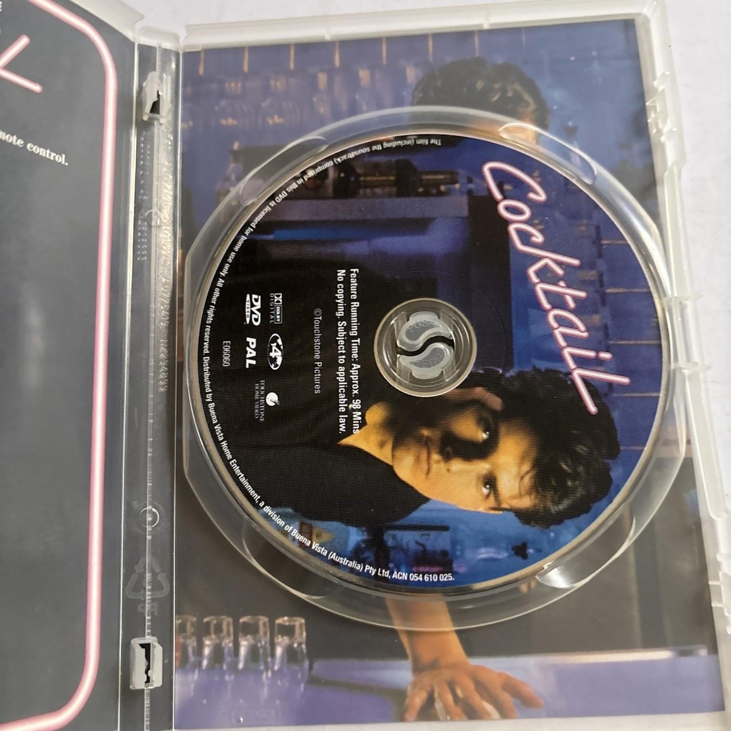 Cocktail (DVD, 1988) Tom Cruise Region 4