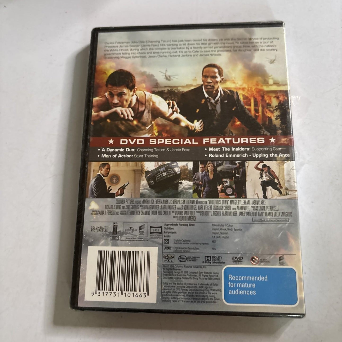White House Down (DVD, 2013) Channing Tatum, Jamie Foxx Region 4 NEW