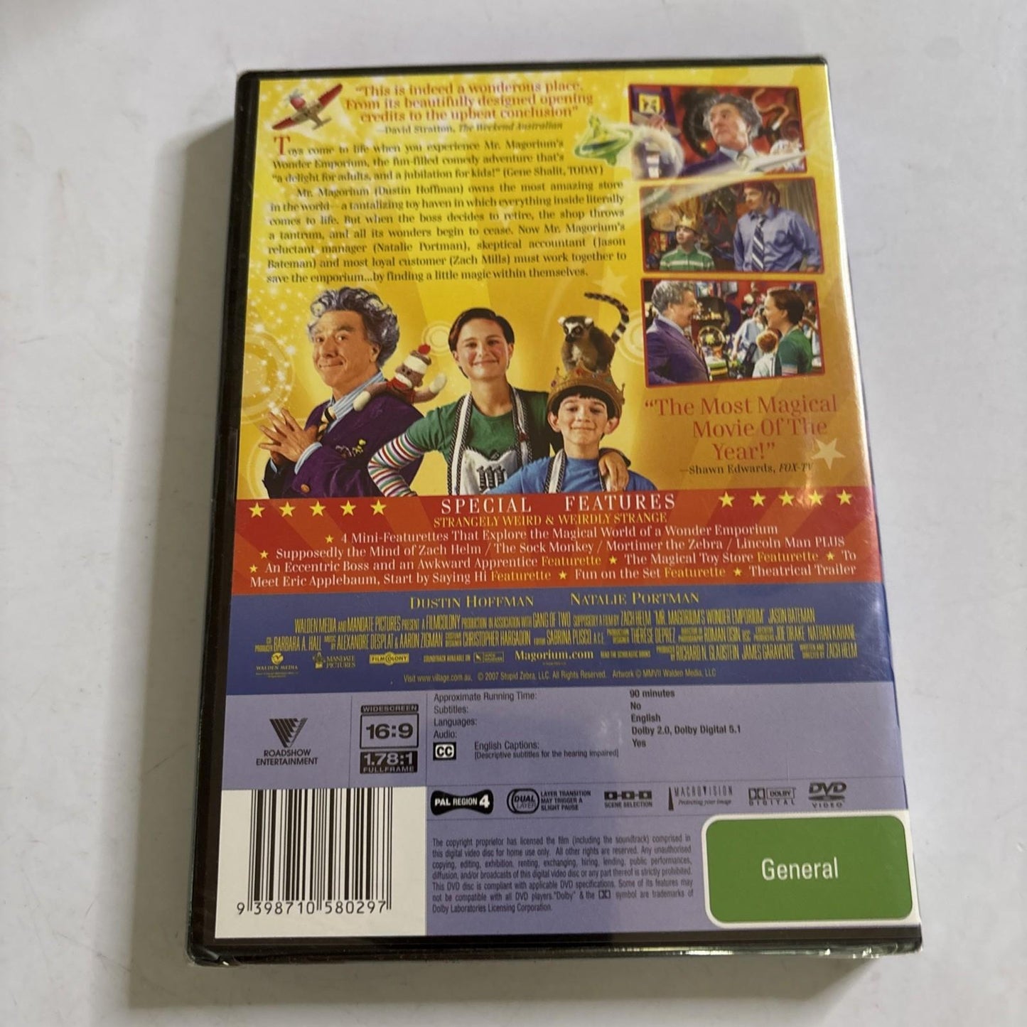 Mr Magorium's Wonder Emporium (DVD, 2007) Natalie Portman Region 4 *New Sealed*