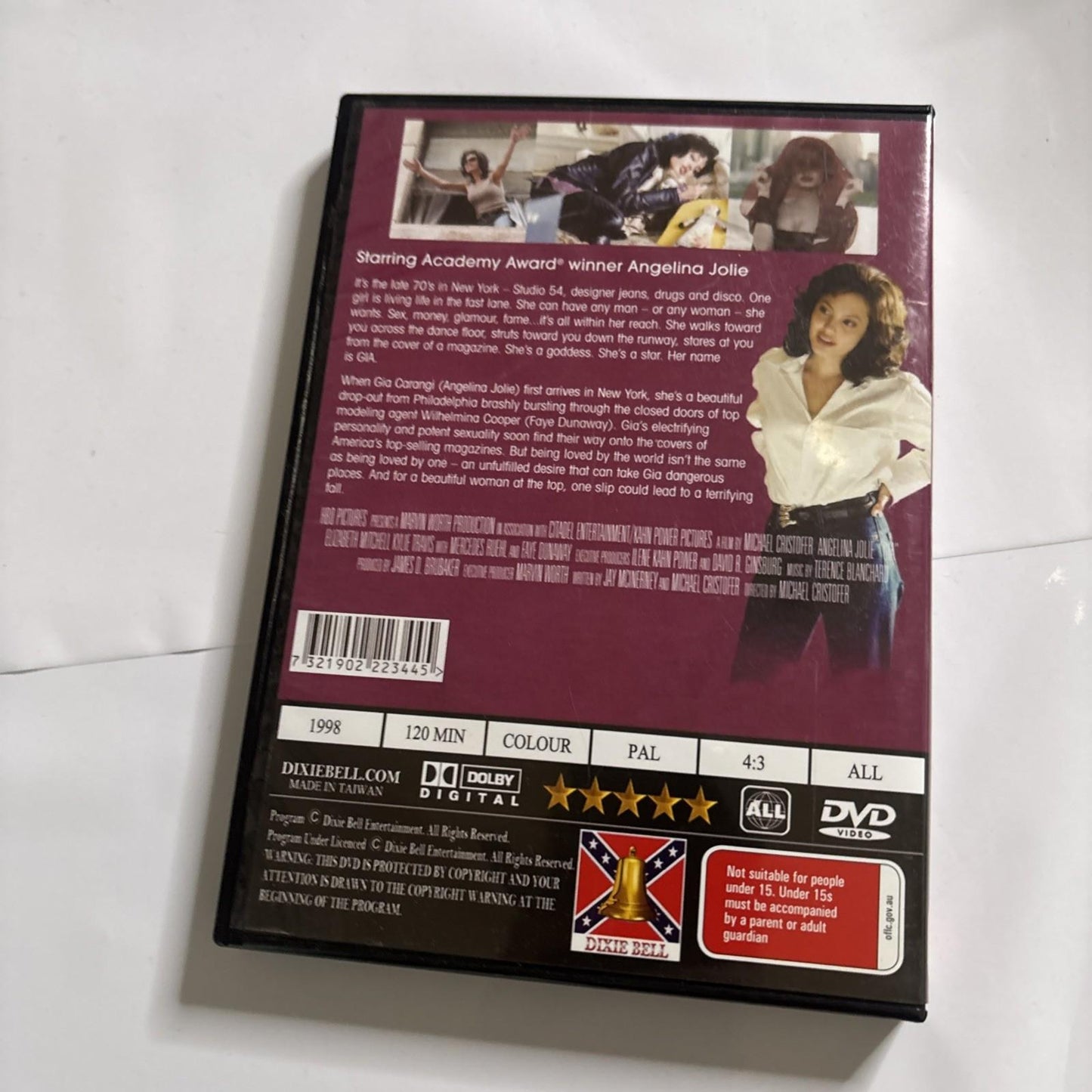Gia (DVD, 1998) Angelina Jolie All Regions NEW