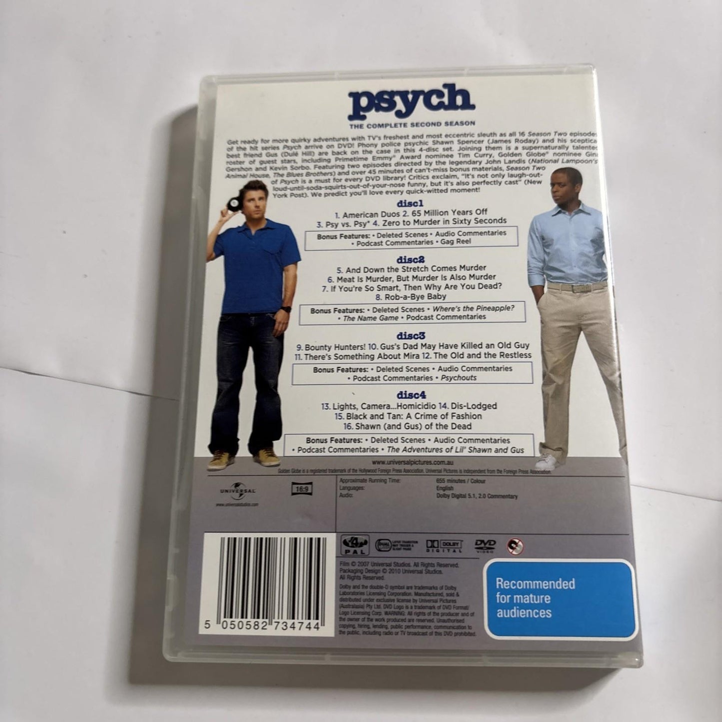 Psych : Season 2 (DVD, 2007) Region 4 NEW