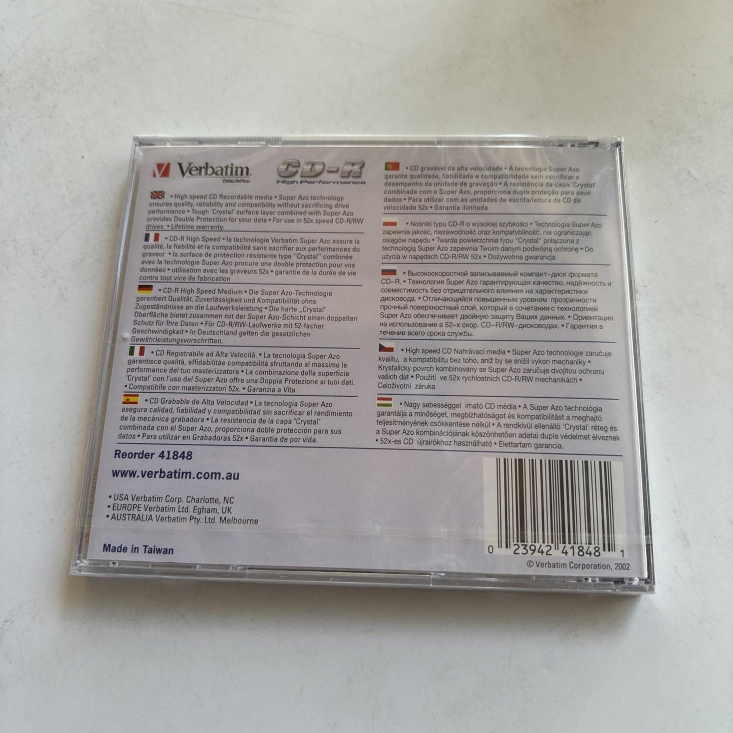 Verbatim Blank CD-R *New Sealed*