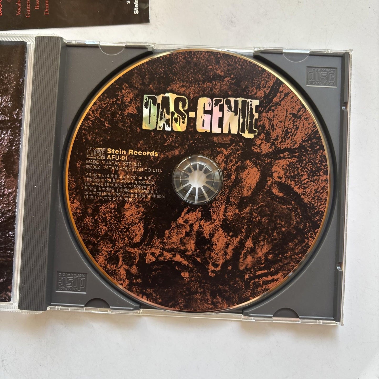 Das-Genie By Das-Genie (CD, 2002) Japan Obi Afu-01
