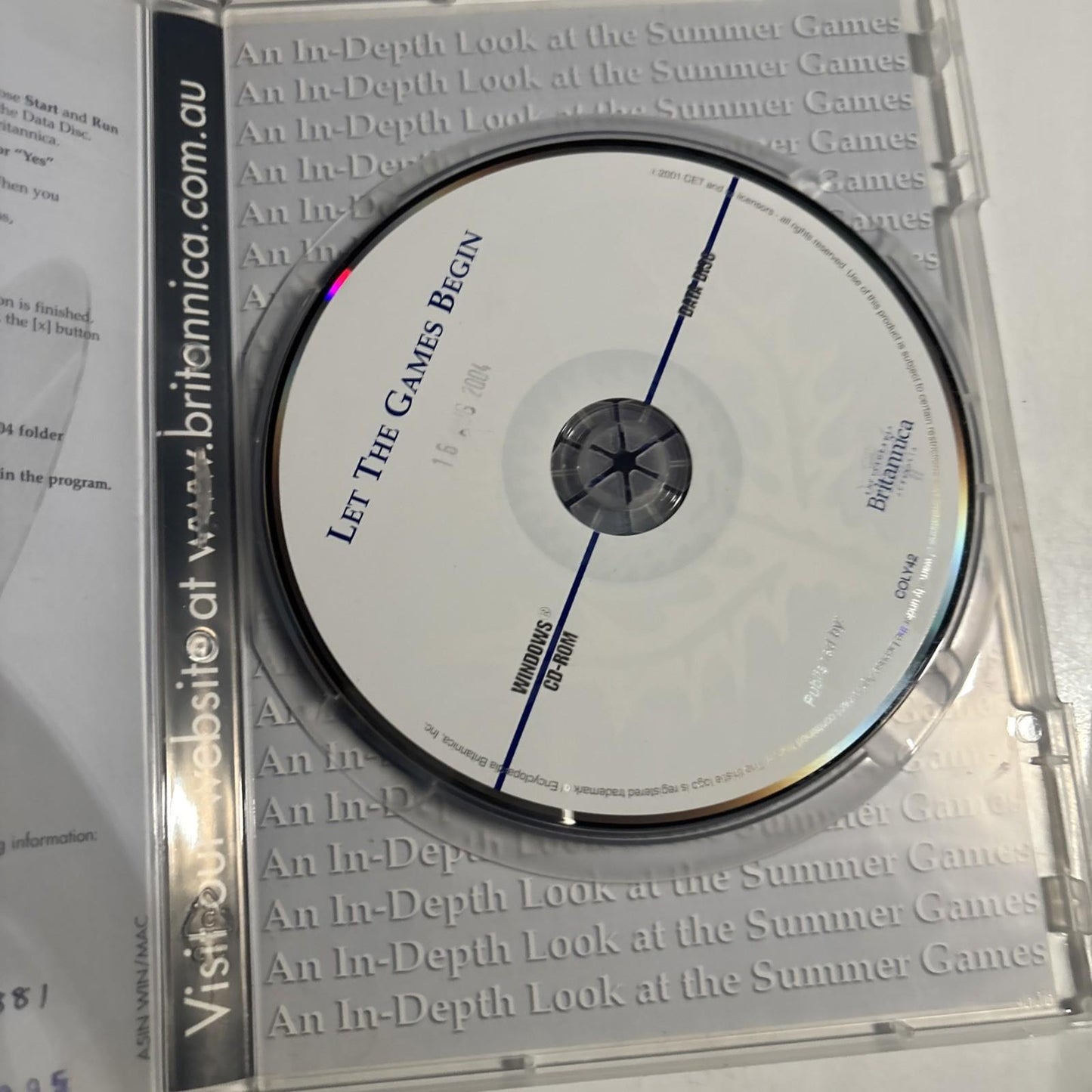 Encyclopaedia Britannica Presents: Let The Games Begin PC Mac CD-ROM Win98