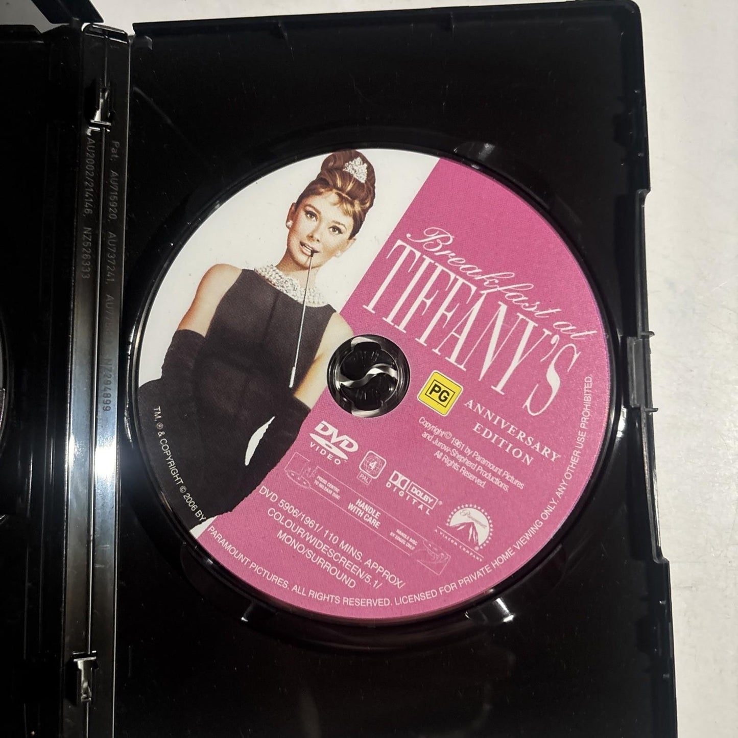 Breakfast at Tiffany's (DVD, 1961) Audrey Hepburn Region 4