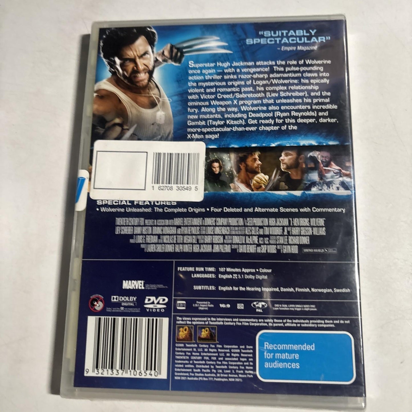 X-Men Origins Wolverine (DVD, 2009) Hugh Jackman Region 4 *New Sealed*