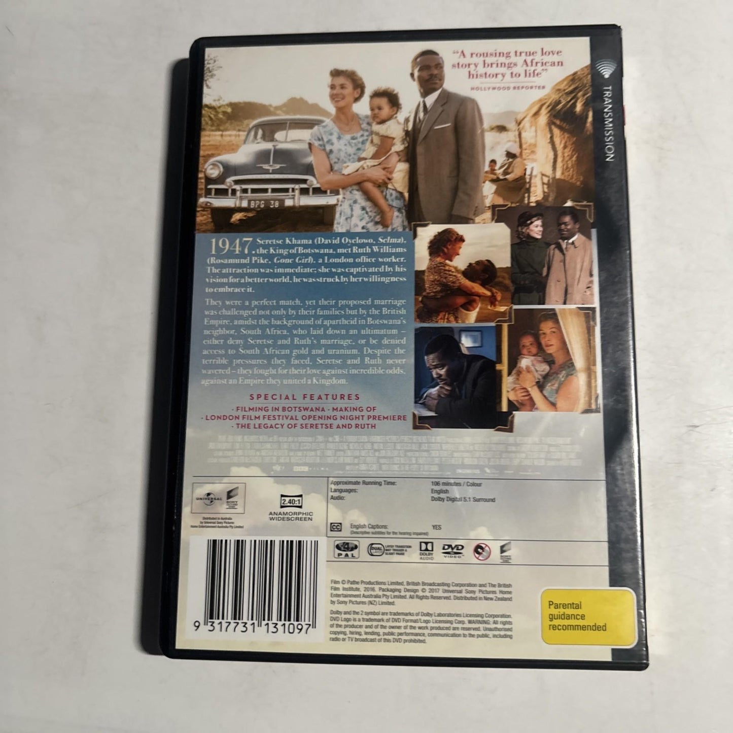 A United Kingdom (DVD, 2016) David Oyelowo, Rosamund Pike Region 4 NEW