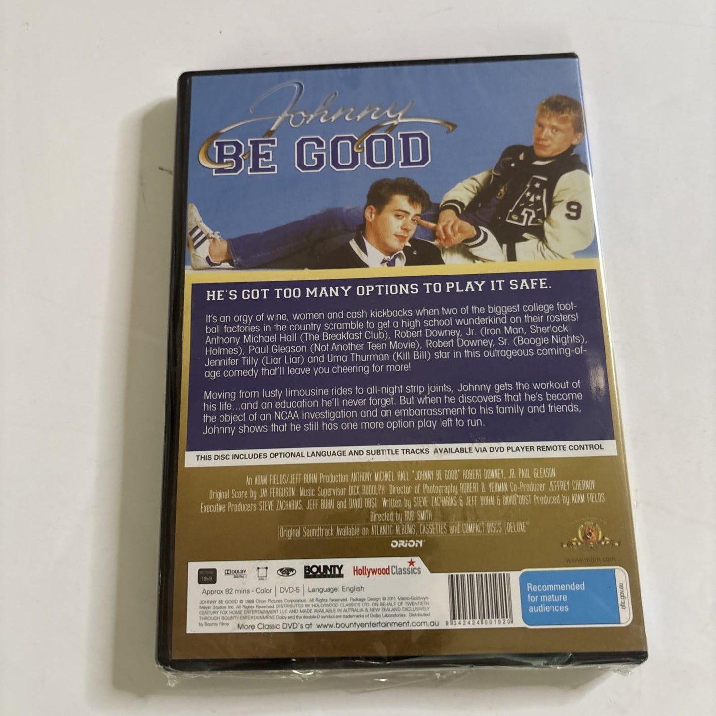 Johnny Be Good (DVD, 1988) Robert Downey Jr, Uma Thurman Region 4 NEW