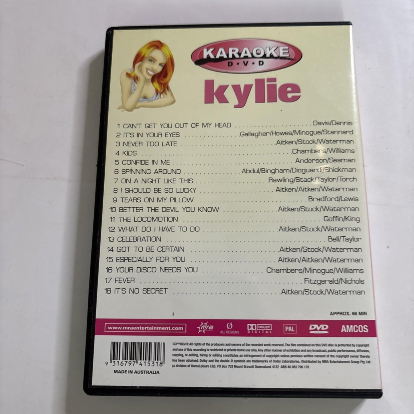 Karaoke - Kylie Minogue (DVD) All Regions