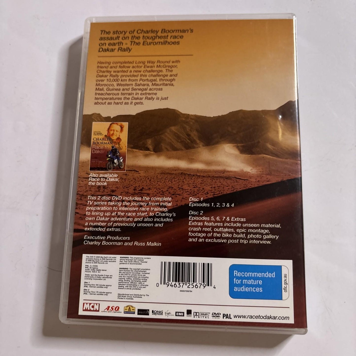 Charley Boorman - Race to Dakar (DVD, 2006) All Regions NEW
