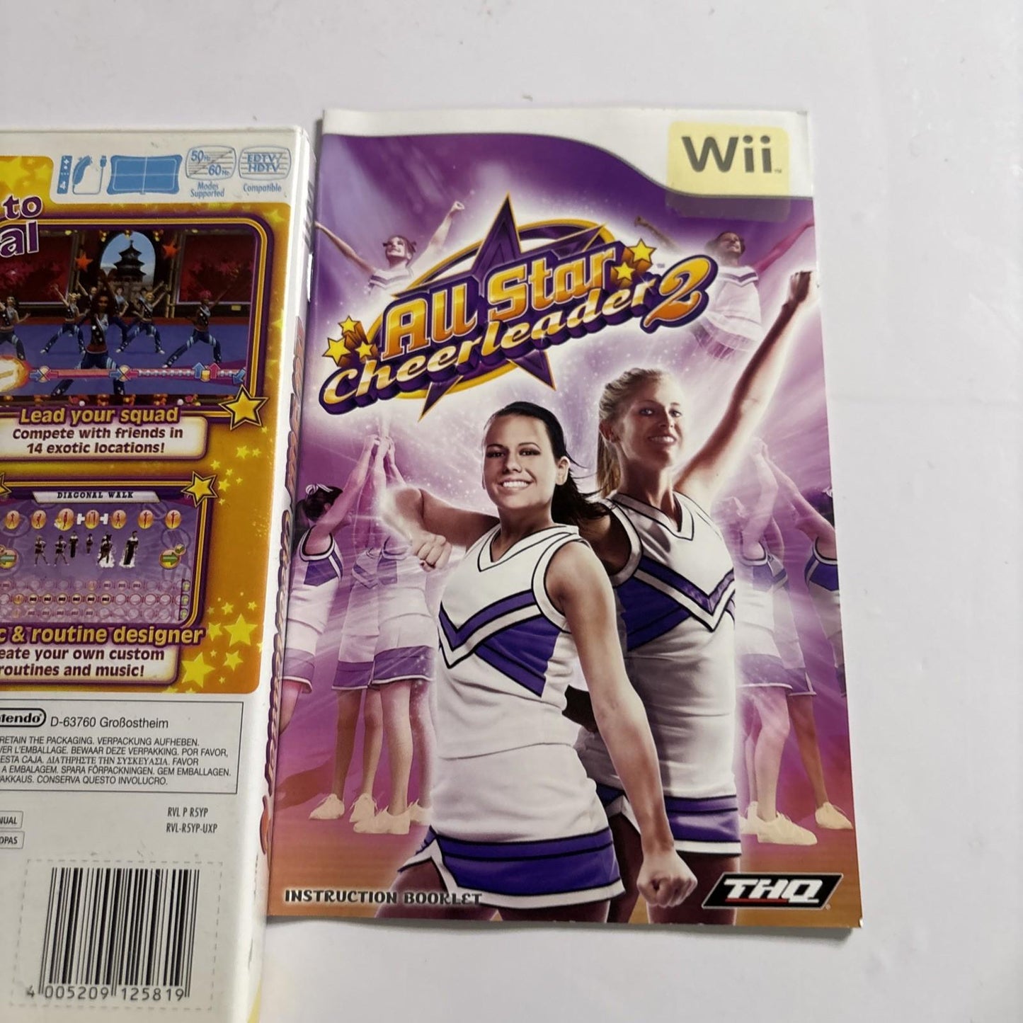All Star Cheerleader 2 Nintendo Wii Manual PAL