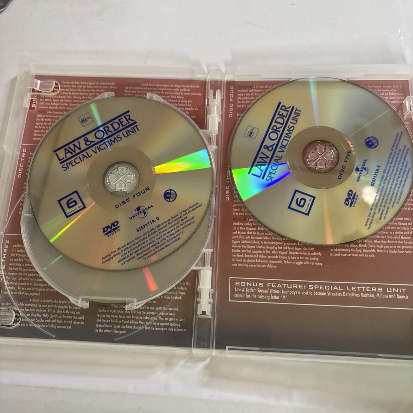 Law and Order - Special Victims Unit : Season 6 (DVD, 2003) Region 4,2