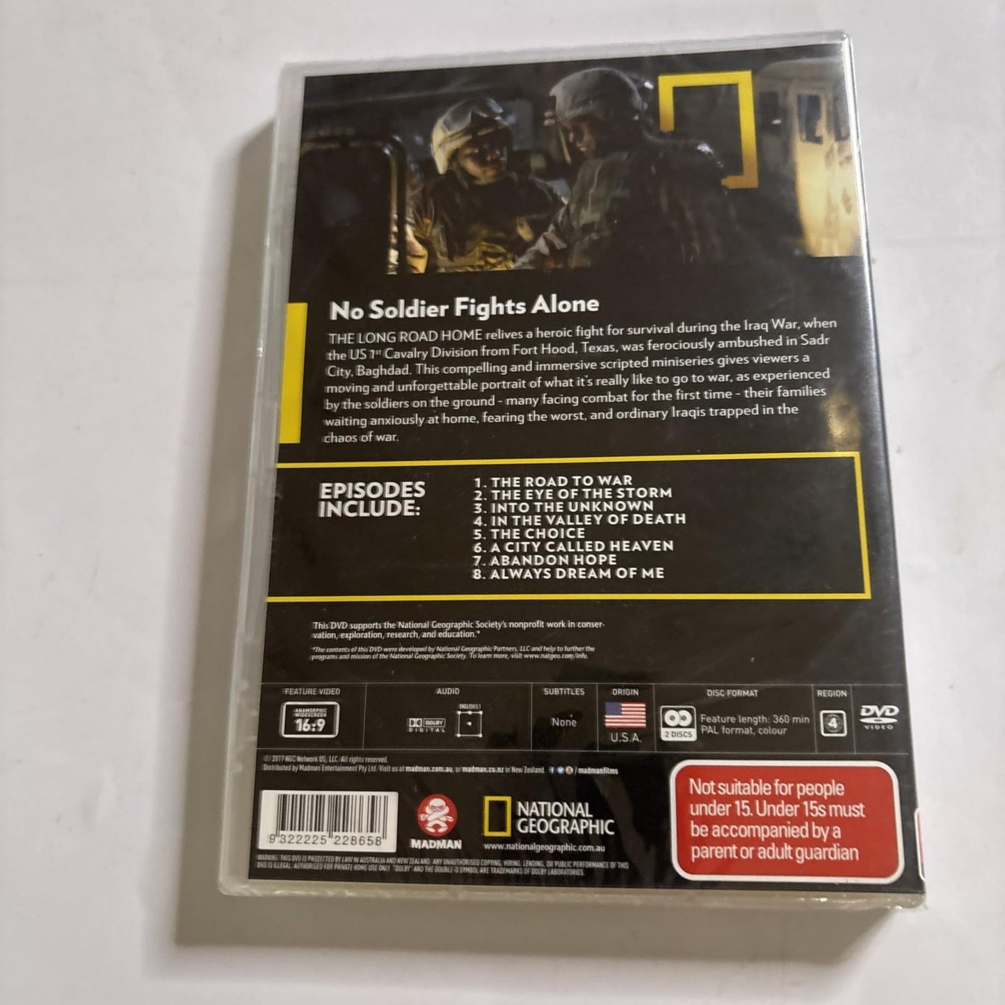 The Long Road Home (DVD, 2017) National Geographic Region 4 *New Sealed*