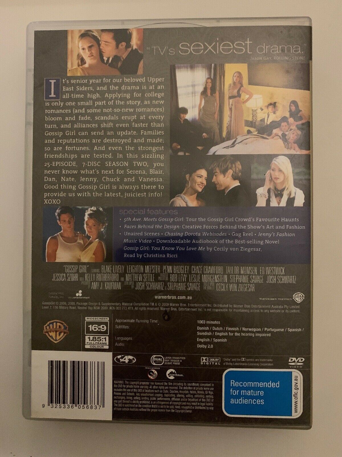 Gossip Girl : Season 2 (DVD, 2009, 7-Disc Set)